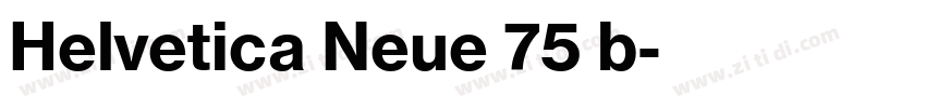Helvetica Neue 75 b字体转换